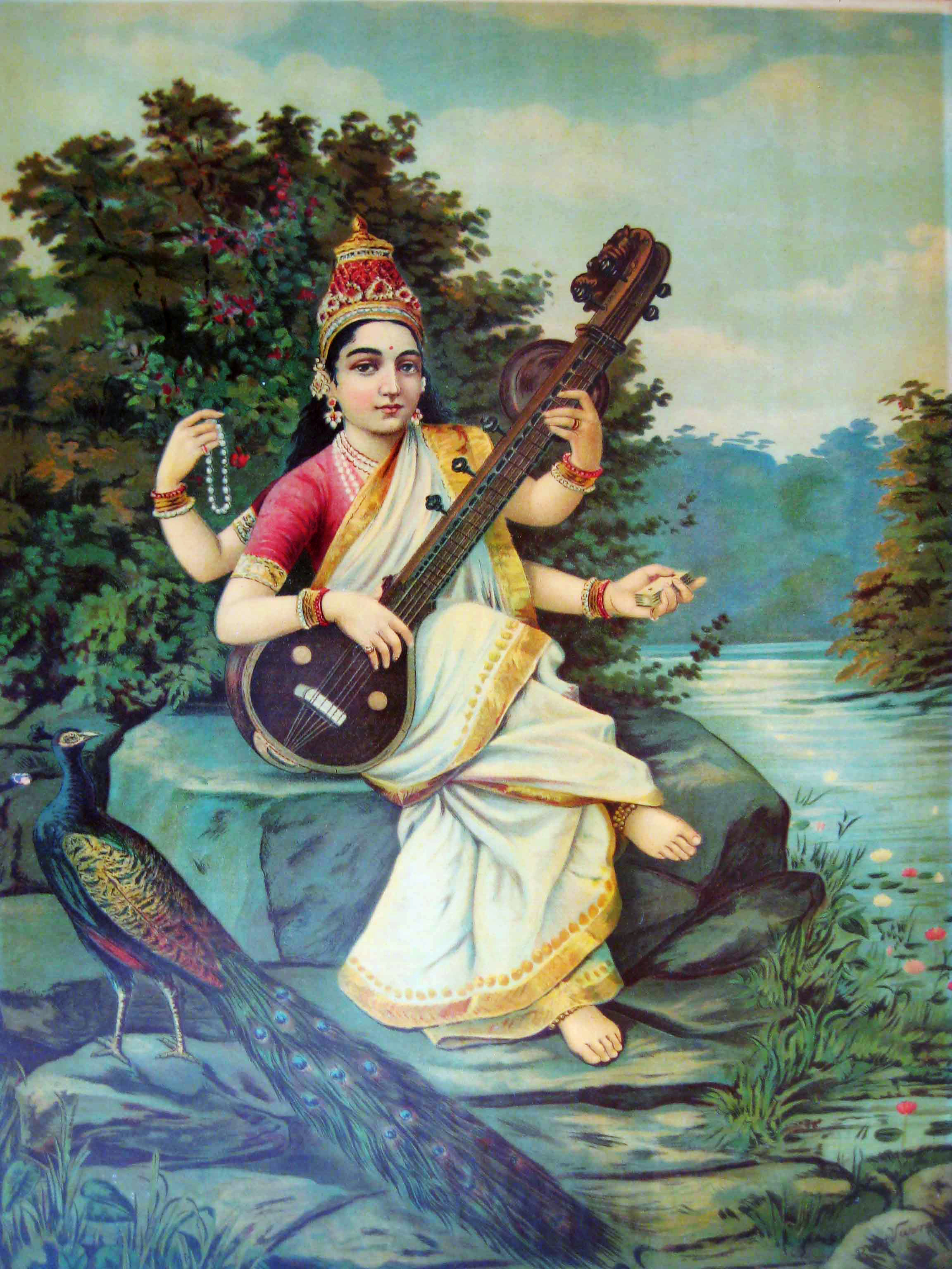 SPIRITUALITY SCIENCE - THE ORIGIN OF MAN: In Indian tradition, Goddess Sarasvati personifies human intellectual abilities like Language, Art, Music. She is the Goddess of Speech, Pure Knowledge and of Perfect Wisdom. In Indian Culture, human learning commences after seeking Her Blessings for the fulfilment of human desire to acquire Knowledge and Wisdom.